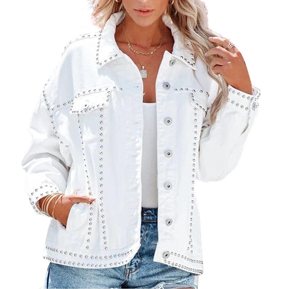 Denim Studded Jacket